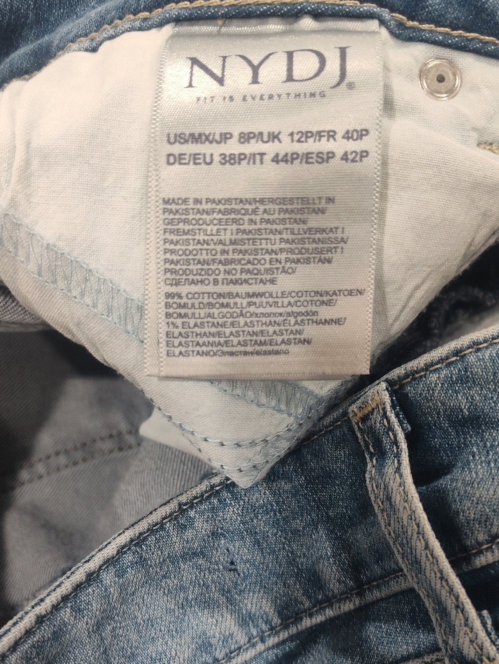 NWT, NYDJ Higher Rise Marilyn Straight Ankle Jean In Size 8 Petite - Picture 11 of 14